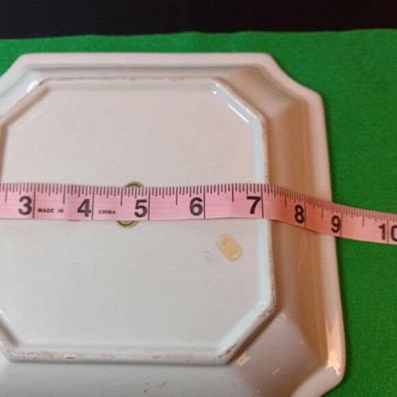 Clipped Edge Floral Design Ceramic  Tray Cottagecore Kitsch - Picture 5 of 5